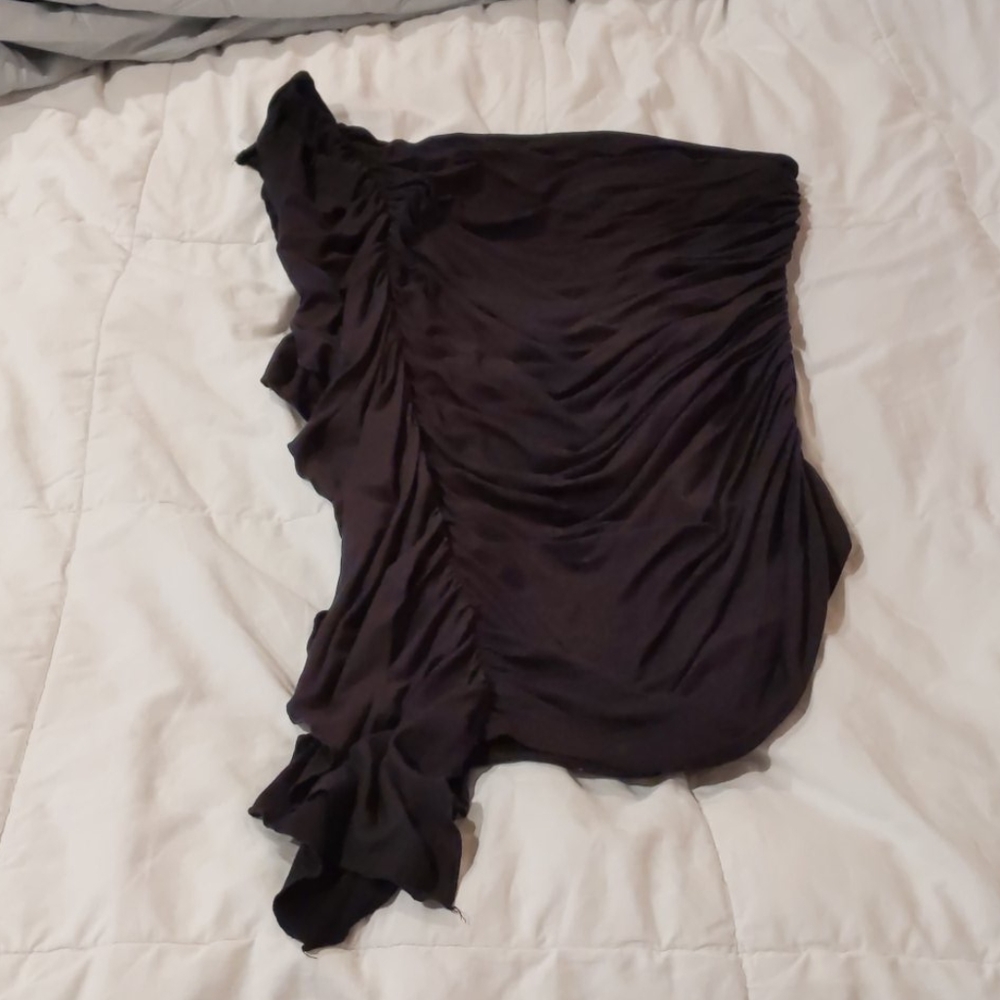 Boston Proper One-Shoulder Ruffle Top - Picture 2 of 7